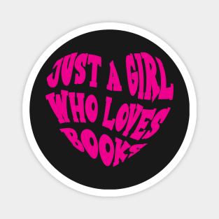 Book Lover Gift Reading Bookworm Heart graphic Magnet